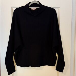 Philosophy Black Mock Turtleneck Neck Sweater